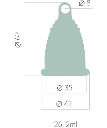 Selenacare Menstrual Cup Basic | Sustainable Medical Silicone Period Cup (Size M 26ml) with Cotton Storage Bag - Eco-Friendly Turquoise - Buy Online on GoSupps.com