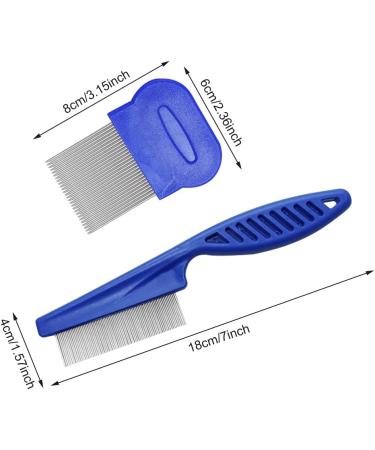 2 Pcs Cat Flea Comb Flea Comb for Cats Portable Tight Design Non Slip Handle for Long-Haired Cat Short-Haired Cat - Buy Online on GoSupps.com