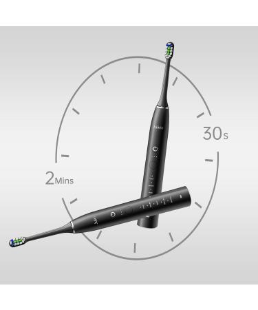 Juivin Silent Sonic Electric Toothbrush for Adults - 15 Cleaning Modes, Smart Timer, 6 Brush Heads - Rechargeable & Long-Lasting - Travel Case Included (Black) - Buy Online on GoSupps.com