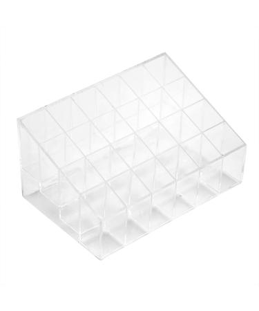 KSTE Lipstick Holder SAEC - Transparent 24 Grids Lipstick Holder Organizer Display Stand Makeup Nail Polish Storage Box.
