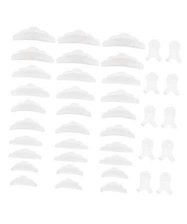 NOLITOY 1 Set Eyelash Silicone Patch Perming Eyelash Pad Eyelash Extension Pads Silicon Curler Pad Lash Lifting Shield Pads Washers Eyelash Perm Pads White Suite