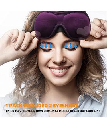 LEEKEN 3D Eye Mask for Women - Machine Washable Sleep Mask Set (Black+Blue+Red) - 3PC Eye Blinder Set - Buy Online on GoSupps.com