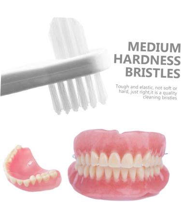 Minkissy 9 STK Double-Sided Toothbrush for Dentures | Prosthesis Cleaning Accessories - Hard Plastic Multi-Layer Design - Buy Online on GoSupps.com