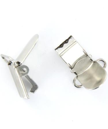 HNEJA 20 x Suspenders for Hairpins - 20mm Silver Strap & Hook | International Shipping Available - Buy Online on GoSupps.com