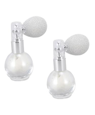 FOMIYES 2pcs Spray Glitter Mist Spray Bottle Spray Powder Makeup Hair Decor Clear Plastic White Make up White 7.5x6cm