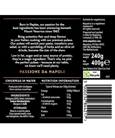 Napolina Chick Peas 400g - Buy Online on GoSupps.com