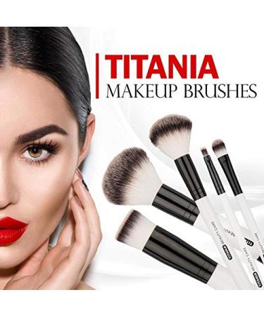 Titania Professional Makeup Brush - Large Rounded Foundation Applicator for Teens & Women - Premium Wood Shaft - Buy Online on GoSupps.com