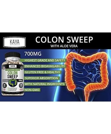 Kaya Naturals Colon Sweep | 30-Day Colon Cleanser Detox for Weight Management with Herbs & Probiotics - 60 Capsules - Buy Online on GoSupps.com
