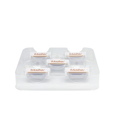 5 pieces of replacement dermaplane for imusthav Dermarazor-body hair remover for women Dermaplane removes Stubble and peeling for perfectly smooth skin 18 K gold-plated blade