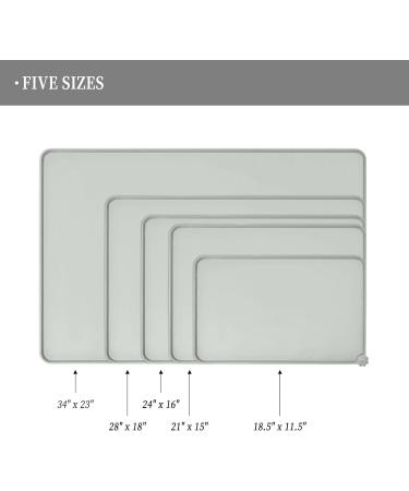 Reopet Waterproof Silicone Pet Feed Mats - Elevated Edge Dog & Cat Space Mats (71x45 cm) - Ideal for Dogs and Cats - 1-Pack - Buy Online on GoSupps.com