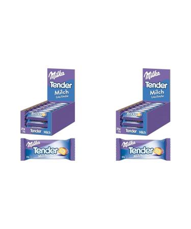 Milka Tender Milk 21 x 37g sponge roll with milk cream filling and milk chocolate (pack of 2) 37 g (pack of 42)