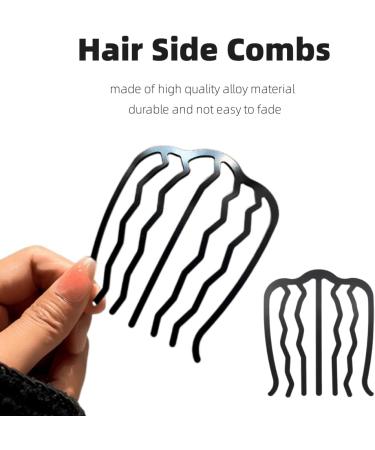 HawZeerLy 4 Pieces Hair Fork Clip U Shape Hair Comb Side Comb Set Meatball Hair Styling Tool Accessories Hairstyle Hair Accessories for Women Girls - Buy Online on GoSupps.com