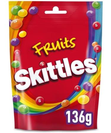 Skittles Fruits Vegan Chewy Sweets (136G X3) | Suitable for vegans | Premium product - Buy Online on GoSupps.com
