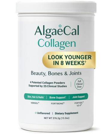 ALGAECAL Collagen: 4 Clinically-Supported Peptides VERISOL FORTIGEL UC-II FORTIBONE Anti-Aging Hydrolyzed Collagen Powder 30 Servings Made in USA 30 Servings (Pack of 1)
