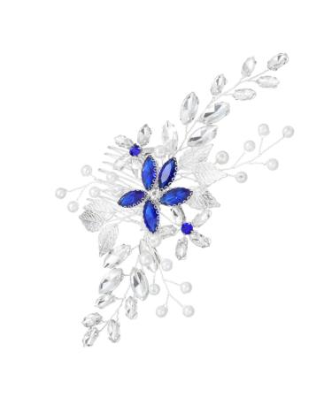 Housoutil Elegant Photo Props Hair Combs for Women Womens Hair Clips Rhinestone Barrettes Floral Hair Rhinestone Bobby Pins Flower Design Hair Comb Accessories Banquet Dress