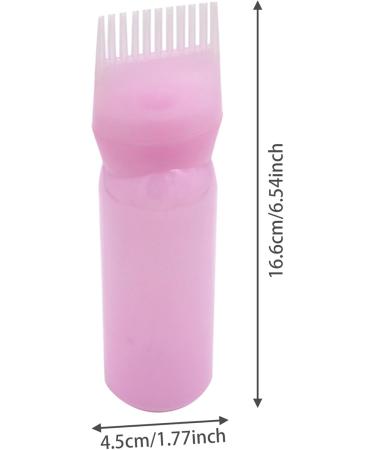 Hair Dye Bottle 160ML Shampoo Bottle Hair Comb Applicator Bottle Brush Bottle for Hair Dyeing Tool Style 3 Hair Oil Applicator Pink - Buy Online on GoSupps.com