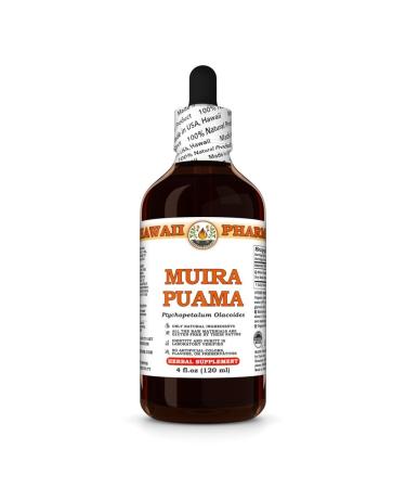 Hawaii Pharm Muira Puama Extract, Tincture for Boosting Desire and Energy, Supports Memory, Promotes Calmness, Enhances Circulation, Reduces Dark Circles, Encourages Vitality - 4 fl.oz 4 Fl Oz (Pack of 1)