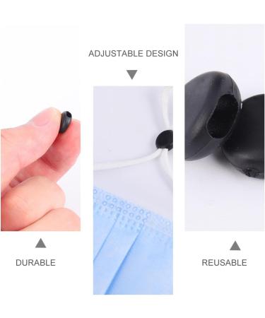 Ultechnovo 500 Elastic Plastic Buckle - Slipproof Mask Accessories & Face Cover Adjusting Cord - Black 1x1cm - Buy Online on GoSupps.com
