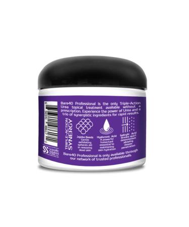BARE 40 PRO 40% Urea Gel with Salicylic Acid, Hyaluronic Acid, Tea Tree Oil, Aloe Vera Extract, Jojoba Beads - 4oz Jar | Works on Corns, Calluses, Cracked Heels | Superior Hydration Formula - Buy Online on GoSupps.com