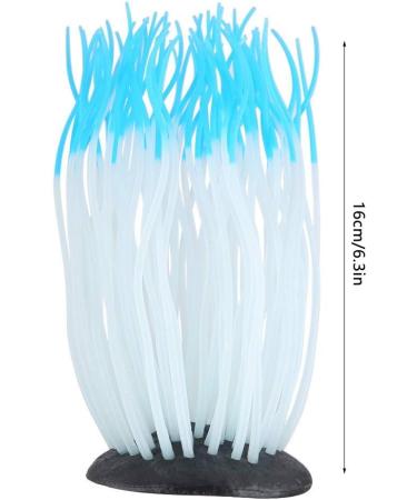 Buy Luminous Blue Sea Anemone Coral Ornament | Artificial Silicone Aquarium Decoration - Buy Online on GoSupps.com