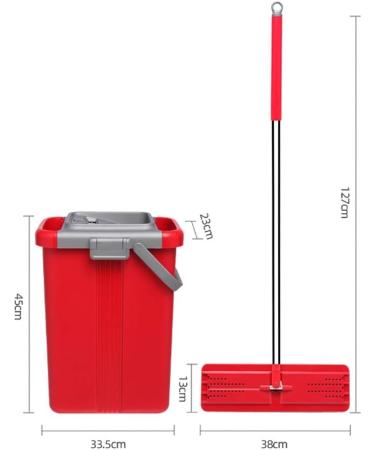 Floor Cleaning Type Flat Mop Dust Mop Cleaning s Free Hand with Bucket Floors Flat Drop Shipping Home Kitchen Floor Cleaner Tool Bucket Red - Buy Online on GoSupps.com