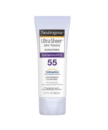 Neutrogena Ultra Sheer Dry-Touch Sunscreen SPF 55 3 oz (Pack of 4)