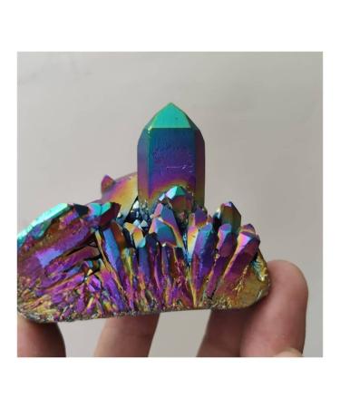 for 120g Titanium Aura Lemurian Quartz Rainbow Cluster Crystal Colour Rock Crystal Cluster