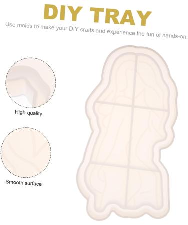 NUOBESTY 2 Pcs Tray Silicone Mold Silicone Molds Diy Resin Moulds Creative Tray Mould Crystal Epoxy Cake Mold Whitex2pcs 16.1X8.5CMx2pcs - Buy Online on GoSupps.com