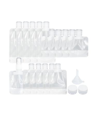 Travel Pouches for Toiletries Travel Size Portable Containers Travel Pouch Organizer for Shampoo Conditioner Lotion Soap Liquids Clear Travel Pouches for Toiletries