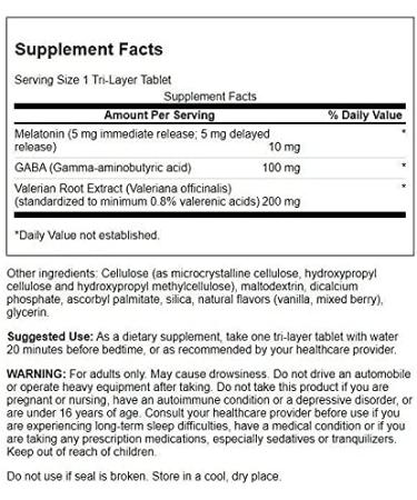 Swanson Comprehensive Sleep Formula - 30 Tri-Layer Tablets for Restful Sleep - Buy Online on GoSupps.com