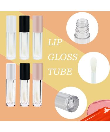 24pcs COSIDEA 5ml Big Brush Lip Gloss Tubes - Clear Bottle with Big Doe Foot Wand - Buy Online on GoSupps.com