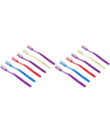 Exceart 12PC Manual Hard Bristle Toothbrush Set for Adults - Travel & Home Teeth Stain Cleaning (Random Color) - Buy Online on GoSupps.com