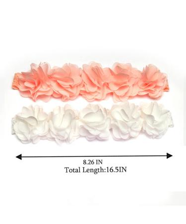 Roysmart Baby Girls Headbands - 2 Pack Flower Hair Bands | Perfect Baby Accessories for Gifts & Parties - Buy Online on GoSupps.com