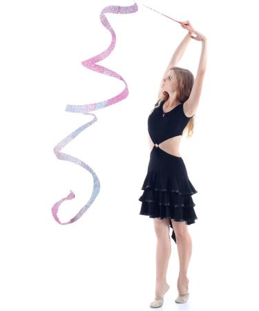 LUTER Dance Ribbon  78.7 Inch Sparkling Dance Ribbon and Gradient Ribbons for Gymnastics Streamer on a Stick Ribbon Streamers for Kids Girls Artistic Dancing Party Favors (2 Styles) - Buy Online on GoSupps.com