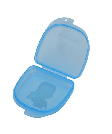 Verdant Touch Denture Box Denture Box Professional Portable for Men and Women BlueTravel Mouth Guard Container