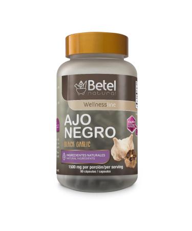 Betel Natural AJO Negro/Black Garlic Capsules 1500 mg per Serving - 90 Capsules