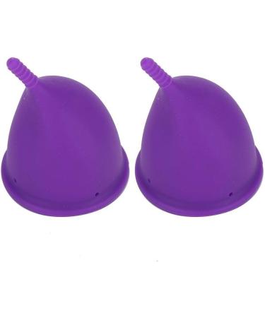 ALUPRE SILICON Menstrual Cup - Reusable Female Hygiene Collector (2 Lila Cups + Storage Bag) | Eco-Friendly Body Care Tool - Buy Online on GoSupps.com