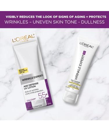 L'Oreal Paris Anti-Aging SPF 30 Lotion 55+ Day Skincare Wrinkle Expert UV Lotion With Calcium to reduce the Look of Wrinkles 50mL 55+ Day Cream SPF 30 - 50mL - Buy Online on GoSupps.com