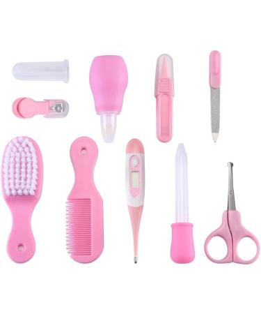 TEEROVA Baby Grooming Kit 10pcs - Newborn Nursery Health Care Set (Pink) - Buy Online on GoSupps.com