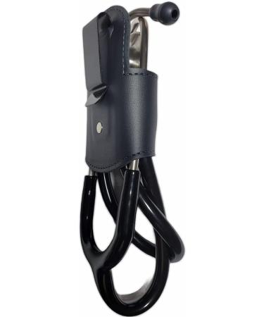 Handmade USA Leather Stethoscope Holder Pro with Clip - Ideal for Physicians, Nurses, EMT - No More Neck Strain, Work Comfortably (Black) - Buy Online on GoSupps.com