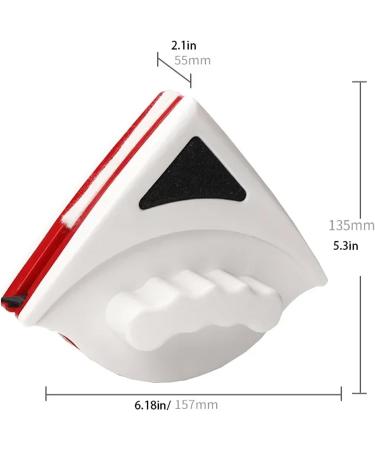Glass Window Brush Cleaning Magnetic Window Cleaner Brush Double-side Automatic Water Discharge Wiper Household Tools Cleaning 157x135x55mm Black 3-8mm - Buy Online on GoSupps.com