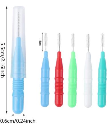 50-Piece Interdental Brushes Set for Effective Teeth Cleaning - 5 Color-coded Dental Floss Brush Toothpick Cleaners - Buy Online on GoSupps.com