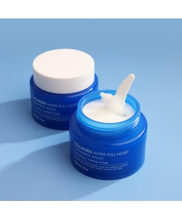 FARMSTAY Collagen Water Cleansing Balm 95ml | Hydrating Korean Skin Care Makeup Remover | Balm to Oil for Double Cleanse & Firming - Buy Online on GoSupps.com