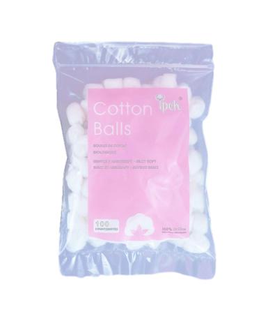 Cotton Wool Balls - Baby Cotton Balls | Reusable Makeup Remover Cotton | 100 Or 200 Makeup Cleaning Tool Absorbent Lightweight for Household Needs Skin Prep Wound Cleansing Everyday Use 1. About 100 Grains (About 0.5 Grams)