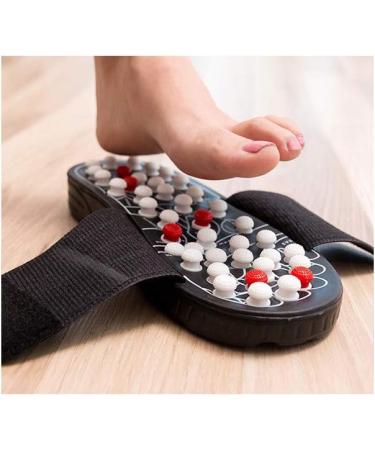 Innovagoods Plantar Fasciitis Slipcase - Acupuncture Massage Slippers with 41 Points Velcro Fastener Size S - Relief for Foot Pain Black White Red - Buy Online on GoSupps.com
