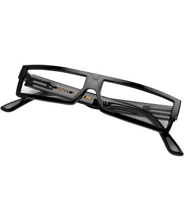 London Mole Glasses | Spacey Rectangular Reading Glasses | Cool Unisex Designer Glasses | 2.5x Magnification with Spring Hinges | Shop Now Internationally - Buy Online on GoSupps.com