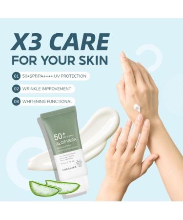 WELCOS KWAILNARA Aloe Vera Sun Cream - Hydrating Soothing SPF | Non Nano Non Greasy | Korean Skin Care | Ultimate Sun Protection & Hydration | 50g - Buy Online on GoSupps.com