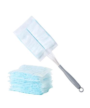 Fluffy Duster Refill Disposable Duster Refill Hand Duster Refill Replacement Duster Head with 10 Refills 1 Handle for Home Cleaning 11PCS/Set