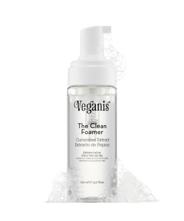 VEGANIS Foaming Face Wash With Cucumber Extract Natural Facial Cleanser for Oily Skin Hydrating Vegan Formula Paraben-Free 5 Fl Oz