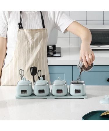 Condiment dispenser seasoning box seasoning box kitchen tank salt monosodium glutamate condiment pots bottle combination container single spice pots - Buy Online on GoSupps.com